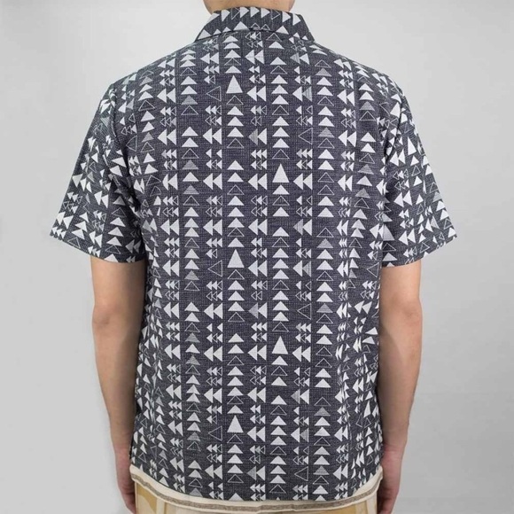 NWOT Folk SS Soft Collar Shirt Tile Print White Size 5 - Picture 2 of 10